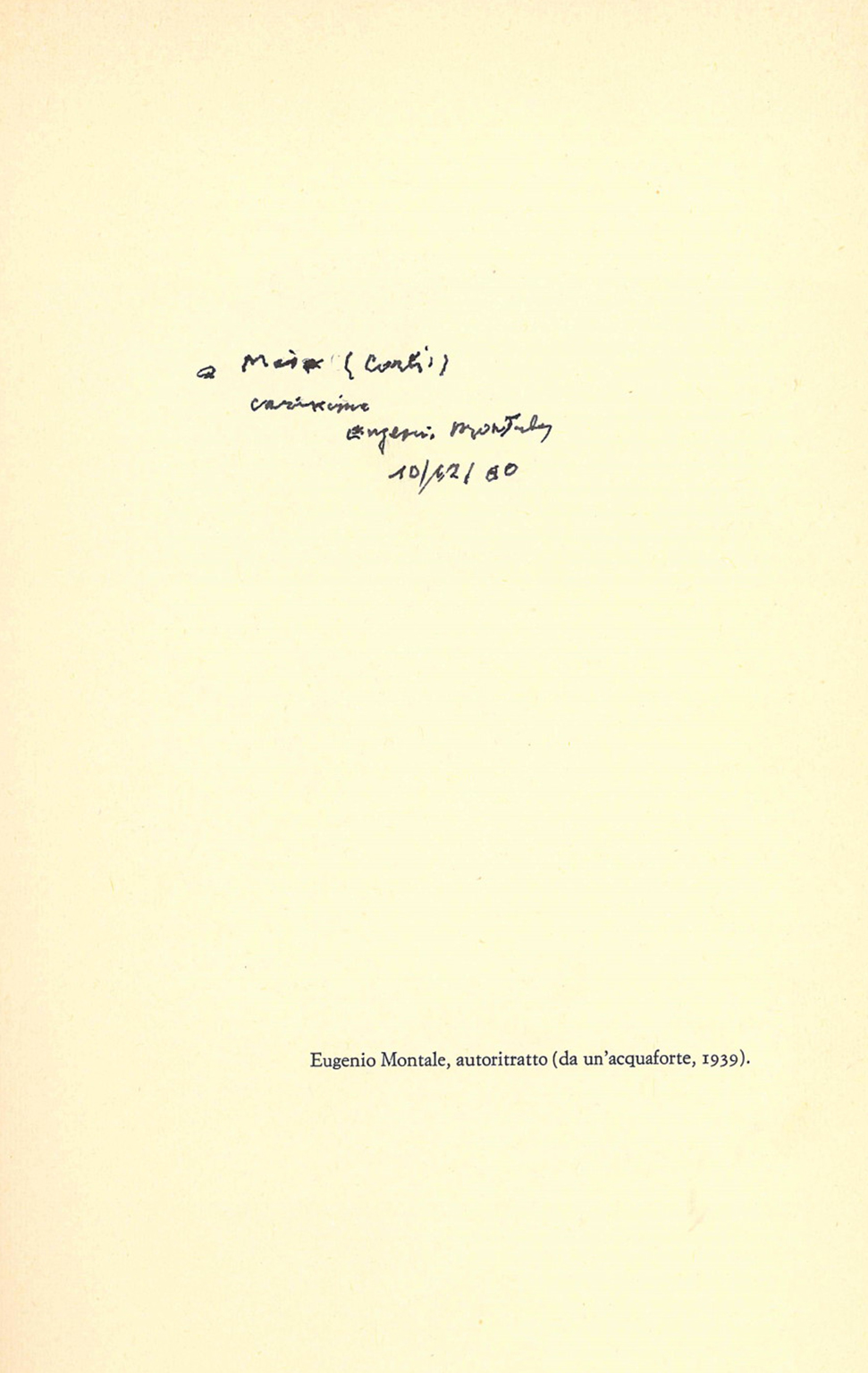 Eugenio Montale, L’opera in versi (1980)